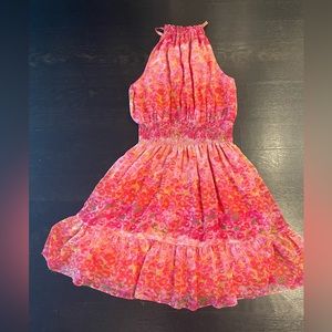 Zara Pink Floral Dress in size S/M/L_ fits various sizes comfortably